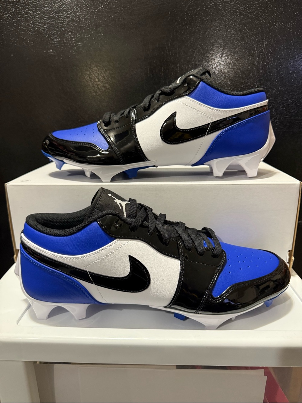 Nike Air Jordan 1 Low TD Football Cleat Game Royal Blue Mens Size 13 FJ6245-401